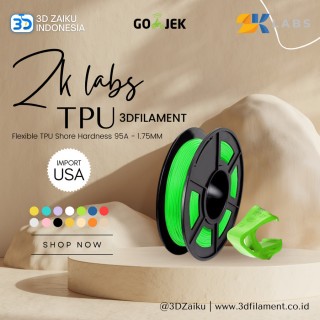 ZKLabs 3D Filament Flexible TPU Sugoi High Quality Material dari USA